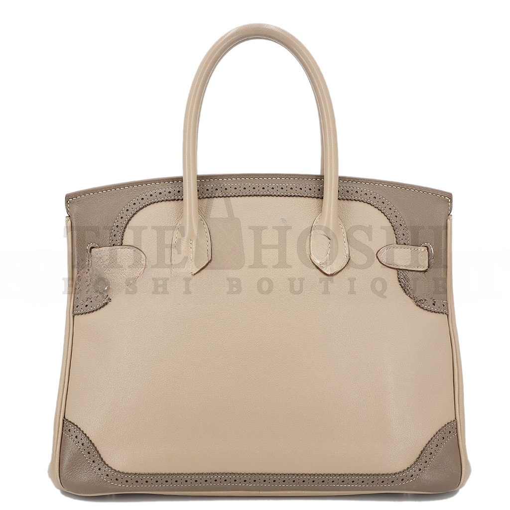 H**me5 BIRKIN 30 SWIFT TRENCH COAT GREY AND ELEPHANT GREY SILVER BUCKLE 10021 (30*22*15cm) Master Quality